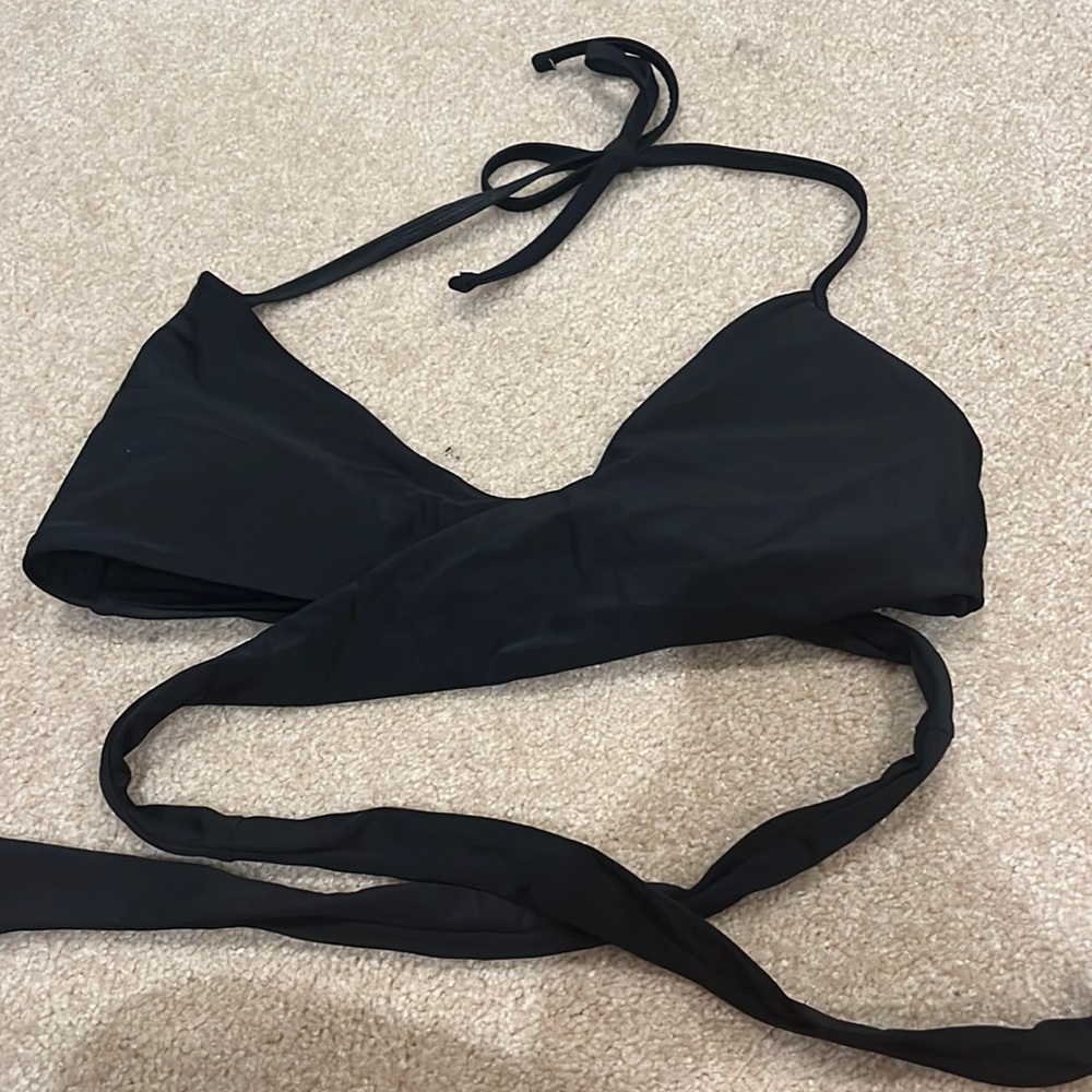 Aerie cross tie bikini top